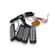 KIT X4 LUCES FEDERALES 12 LED + SWITCH - CONTROL INALÁMBRICO