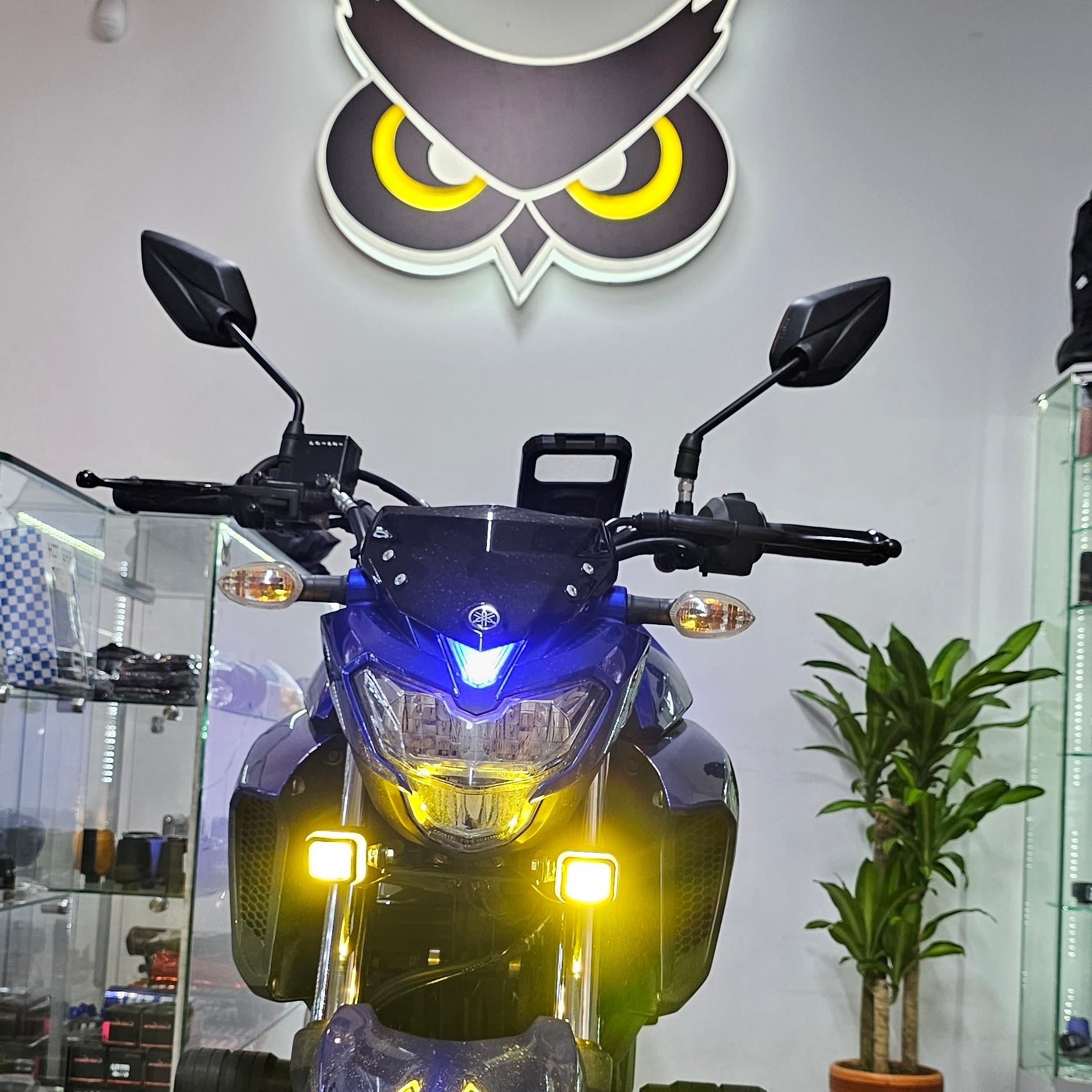 EXPLORADORAS MINI DRIVING CUADRADAS ARO AZUL (PAR)