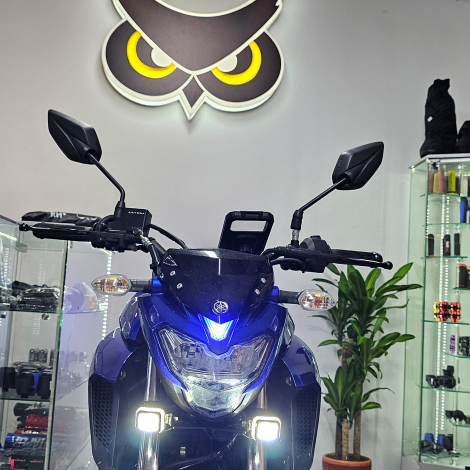 EXPLORADORAS MINI DRIVING CUADRADAS ARO AZUL (PAR)