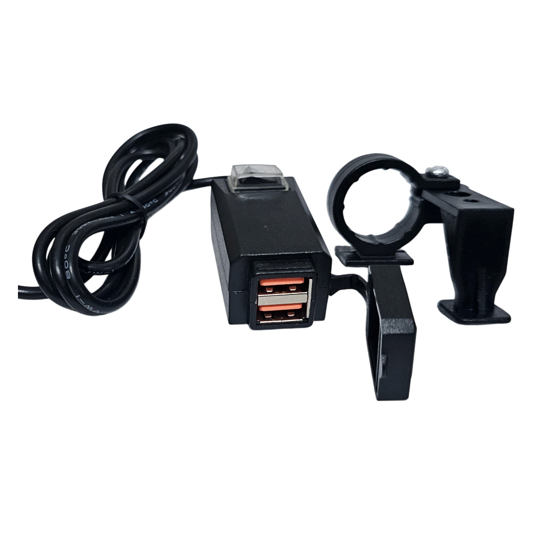 CARGADOR DOBLE USB CARGA RÁPIDA 3,1AH NEGRO CUADRADO