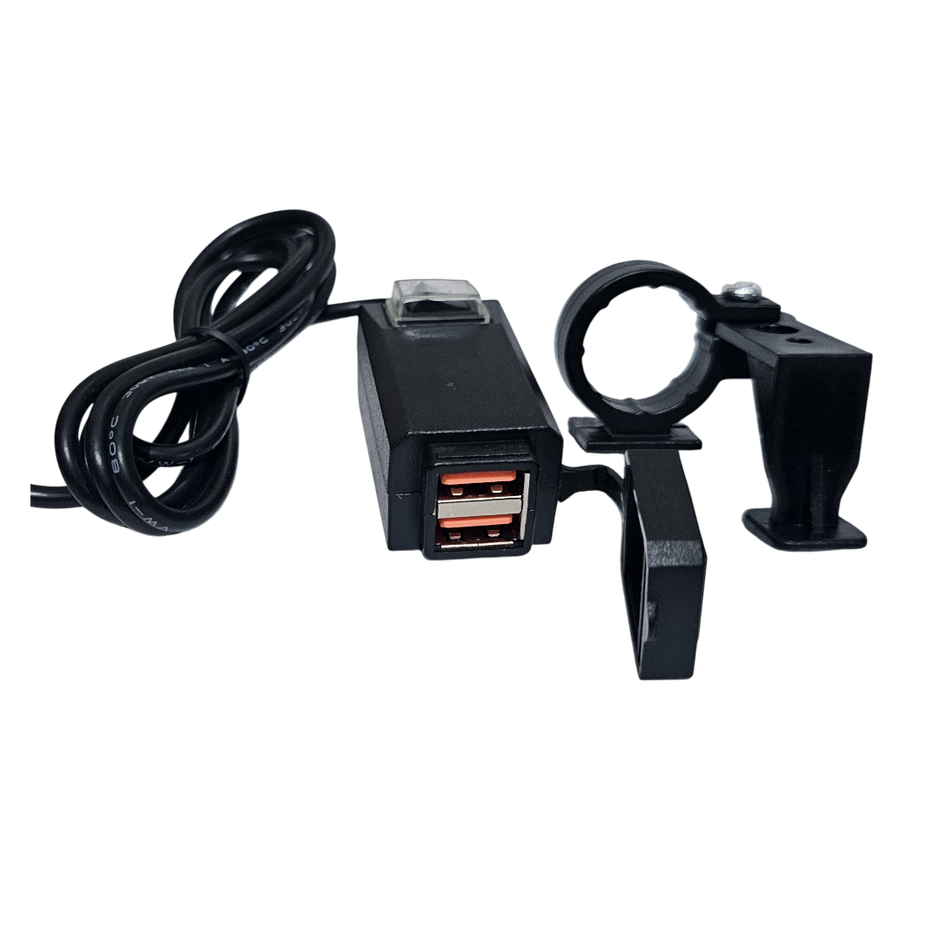 CARGADOR DOBLE USB CARGA RÁPIDA 3,1AH NEGRO CUADRADO