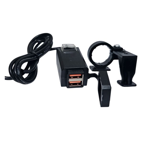 CARGADOR DOBLE USB CARGA RÁPIDA 3,1AH NEGRO CUADRADO