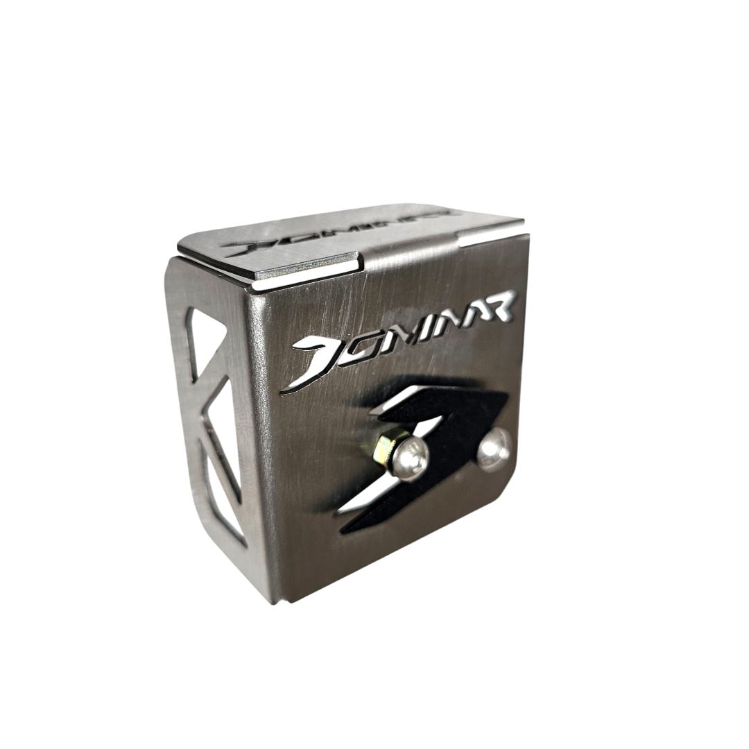 PROTECTOR DE BOMBA O DEPOSITO DE LIQUIDO DE FRENO TRASERO EN ACERO BAJAJ DOMINAR UG