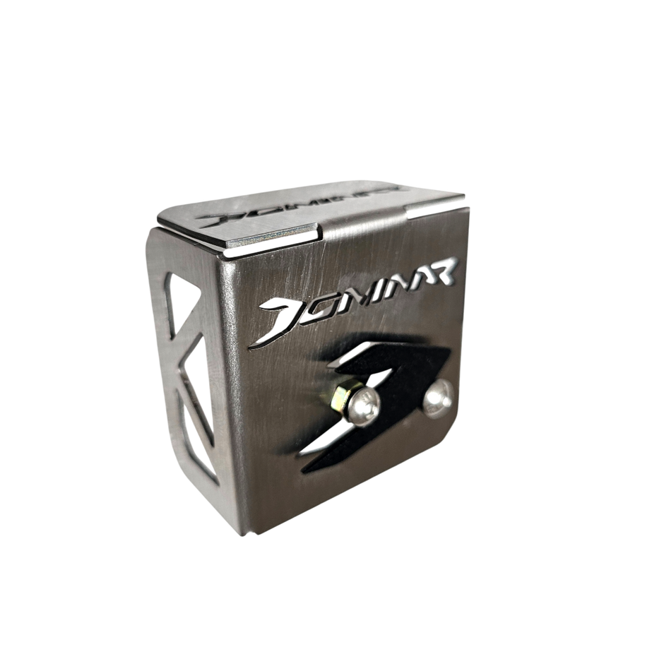 PROTECTOR DE BOMBA O DEPOSITO DE LIQUIDO DE FRENO TRASERO EN ACERO BAJAJ DOMINAR UG