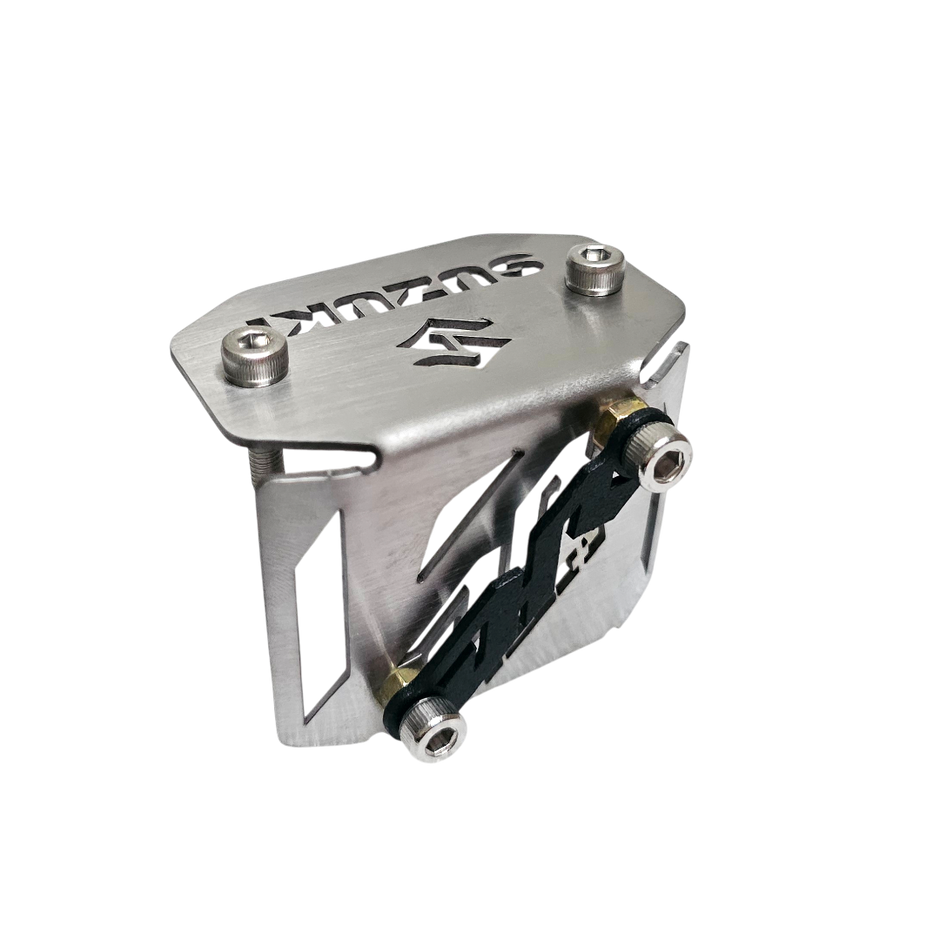 PROTECTOR DE BOMBA O DEPOSITO DE LIQUIDO DE FRENO DELANTERO EN ACERO SUZUKI DR 150