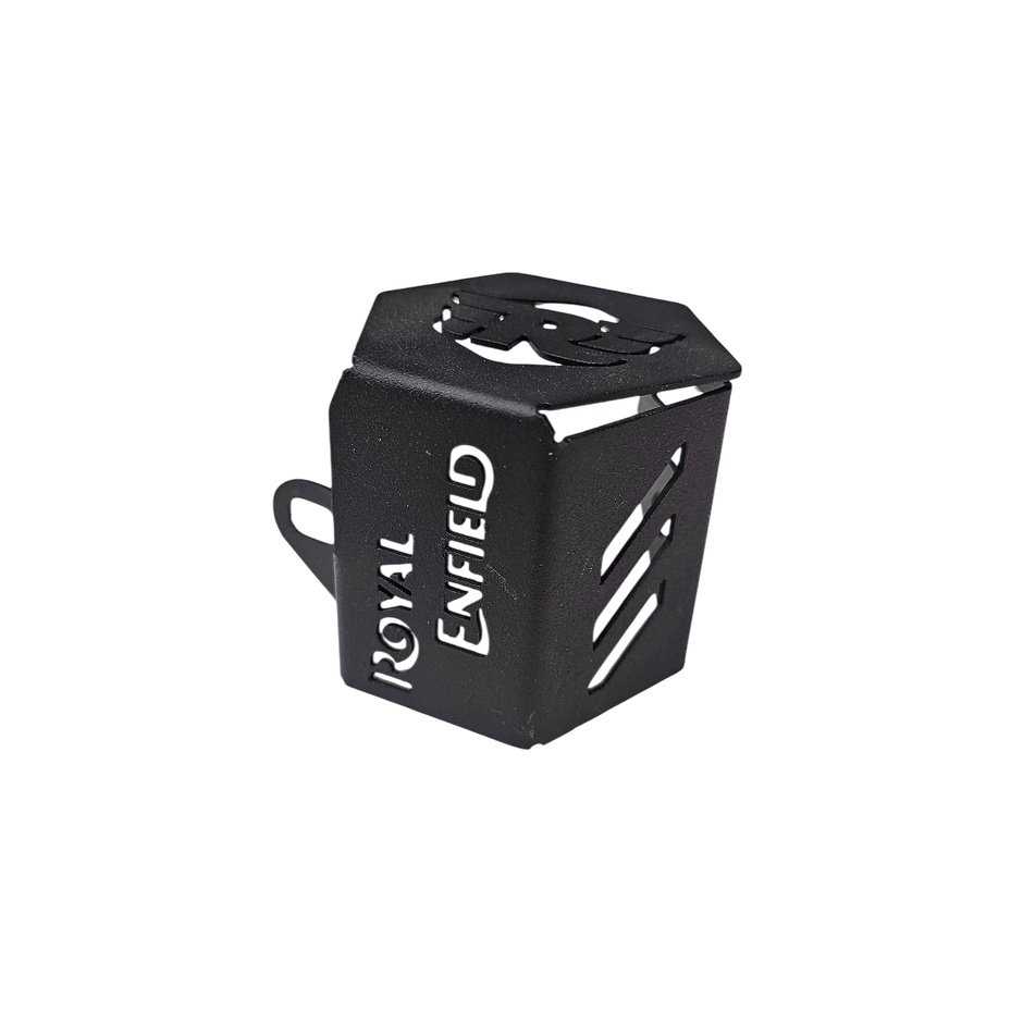 PROTECTOR DE BOMBA O DEPOSITO DE LIQUIDO DE FRENO TRASERO EN ACERO ROYAL ENFIELD HIMALAYAN/SCRAM 411