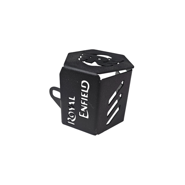 PROTECTOR DE BOMBA O DEPOSITO DE LIQUIDO DE FRENO TRASERO EN ACERO ROYAL ENFIELD HIMALAYAN/SCRAM 411