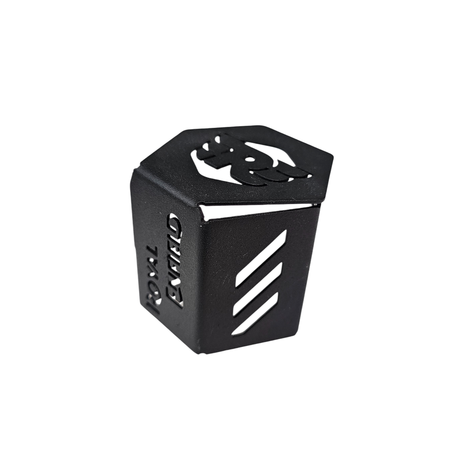 PROTECTOR DE BOMBA O DEPOSITO DE LIQUIDO DE FRENO TRASERO EN ACERO ROYAL ENFIELD HIMALAYAN/SCRAM 411