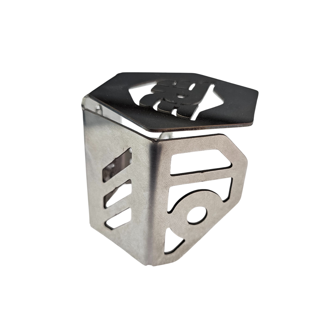 PROTECTOR DE BOMBA O DEPOSITO DE LIQUIDO DE FRENO TRASERO EN ACERO ROYAL ENFIELD HIMALAYAN/SCRAM 411