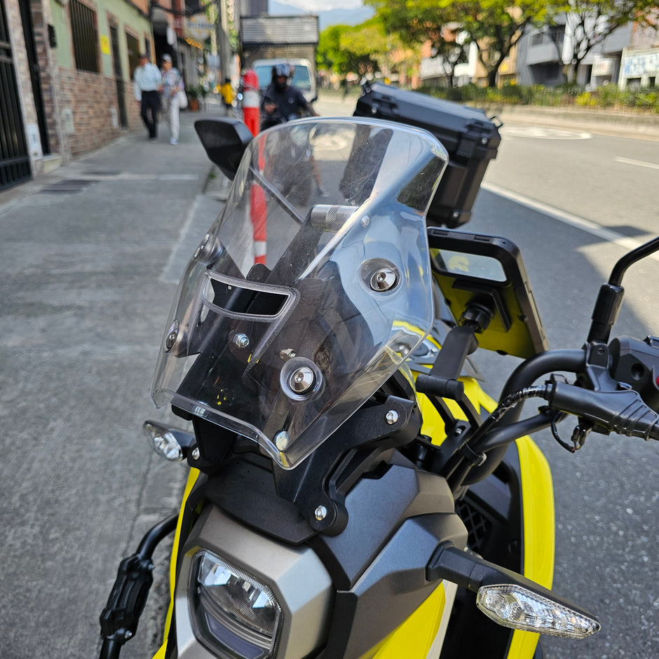 ELEVADOR O EXTENSOR DE CUPULA + SOPORTE GPS SUZUKI VSTROM 160