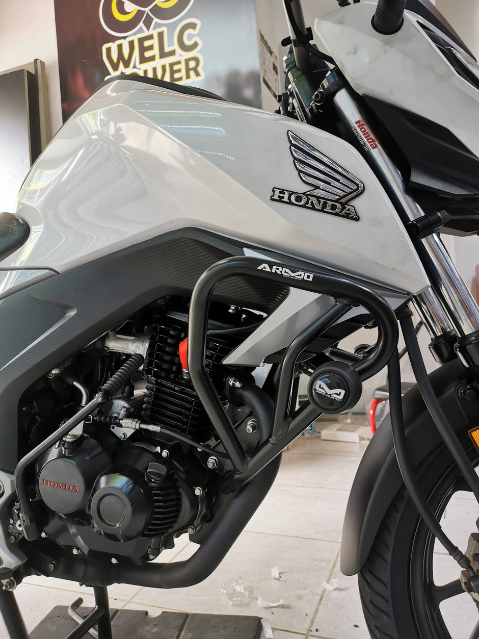 BARRA DE PROTECCIÓN CON SLIDER ARMO HONDA CB 160F - HONDA CB 190R 2016/2019 - HONDA CB 190R 2.0 2025