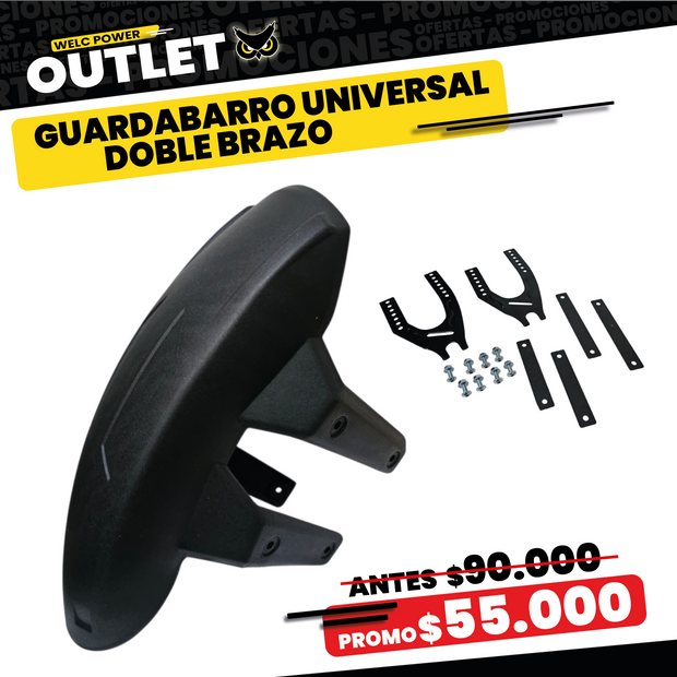 GUARDABARROS TRASERO UNIVERSAL DOBLE BRAZO