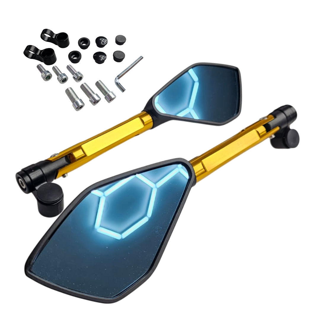 PAR ESPEJOS TIPO RIZOMA 5 PUNTAS