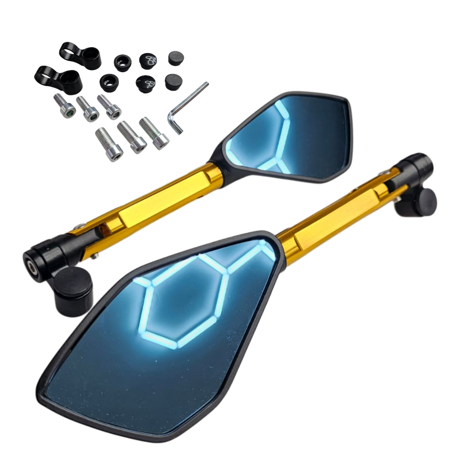 PAR ESPEJOS TIPO RIZOMA 5 PUNTAS