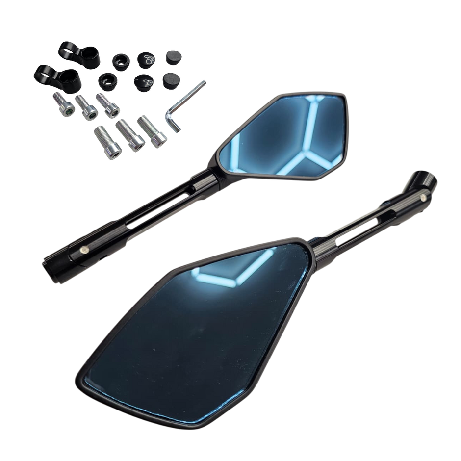 PAR ESPEJOS TIPO RIZOMA 5 PUNTAS