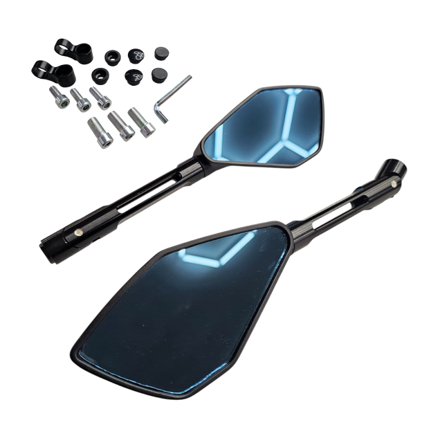 PAR ESPEJOS TIPO RIZOMA 5 PUNTAS