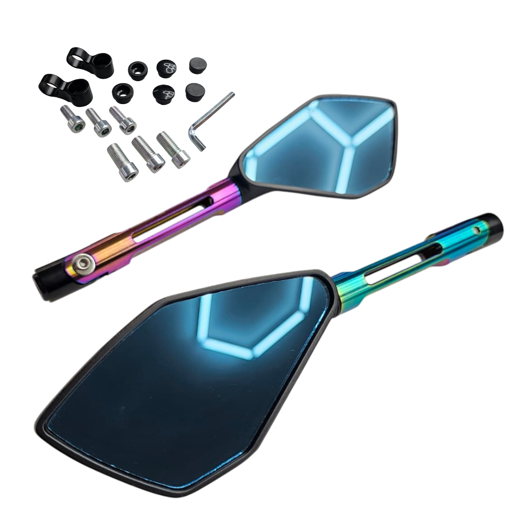 PAR ESPEJOS TIPO RIZOMA 5 PUNTAS