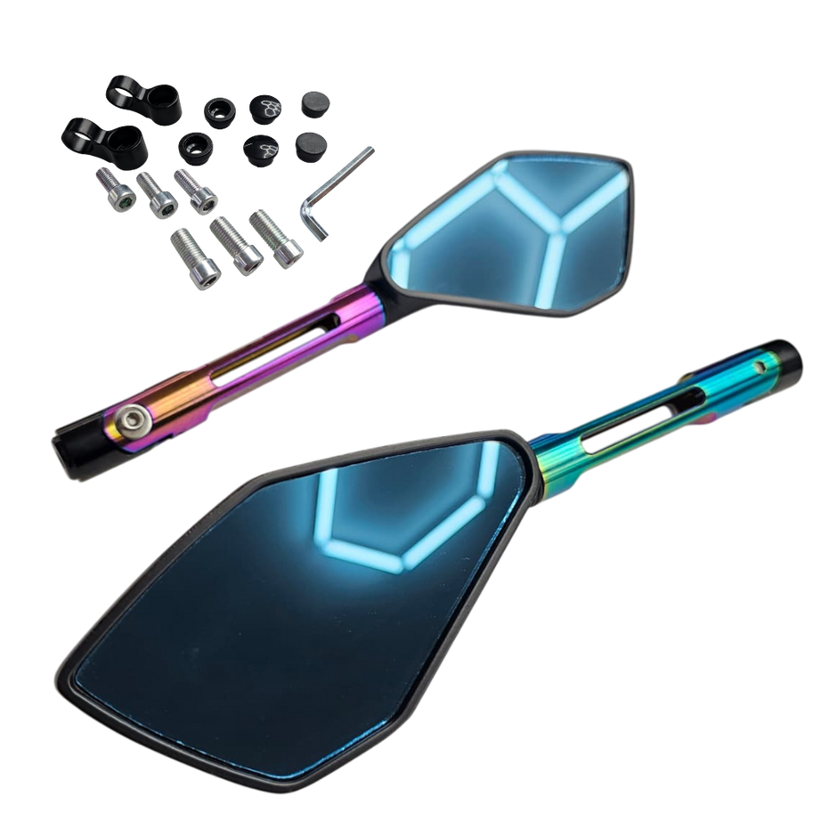 PAR ESPEJOS TIPO RIZOMA 5 PUNTAS