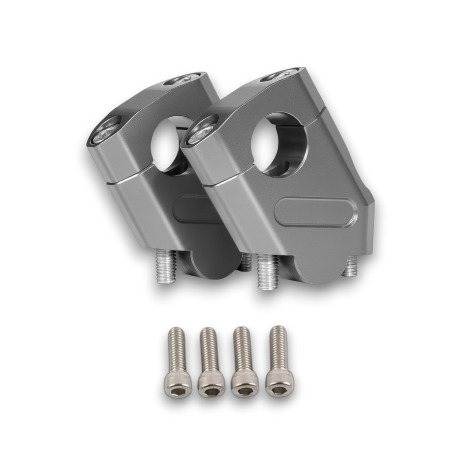 PAR EXTENSORES ANGULARES DE MANUBRIO ALUMINIO + CALZAS TIPO RIZOMA