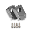 PAR EXTENSORES ANGULARES DE MANUBRIO ALUMINIO + CALZAS TIPO RIZOMA