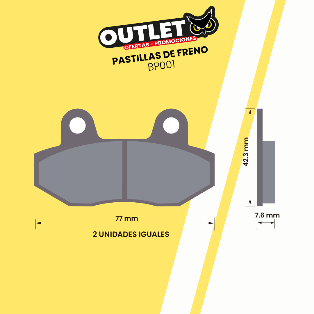 PASTILLAS DE FRENO PARA MOTOS - BP001 - CBI BRAKES