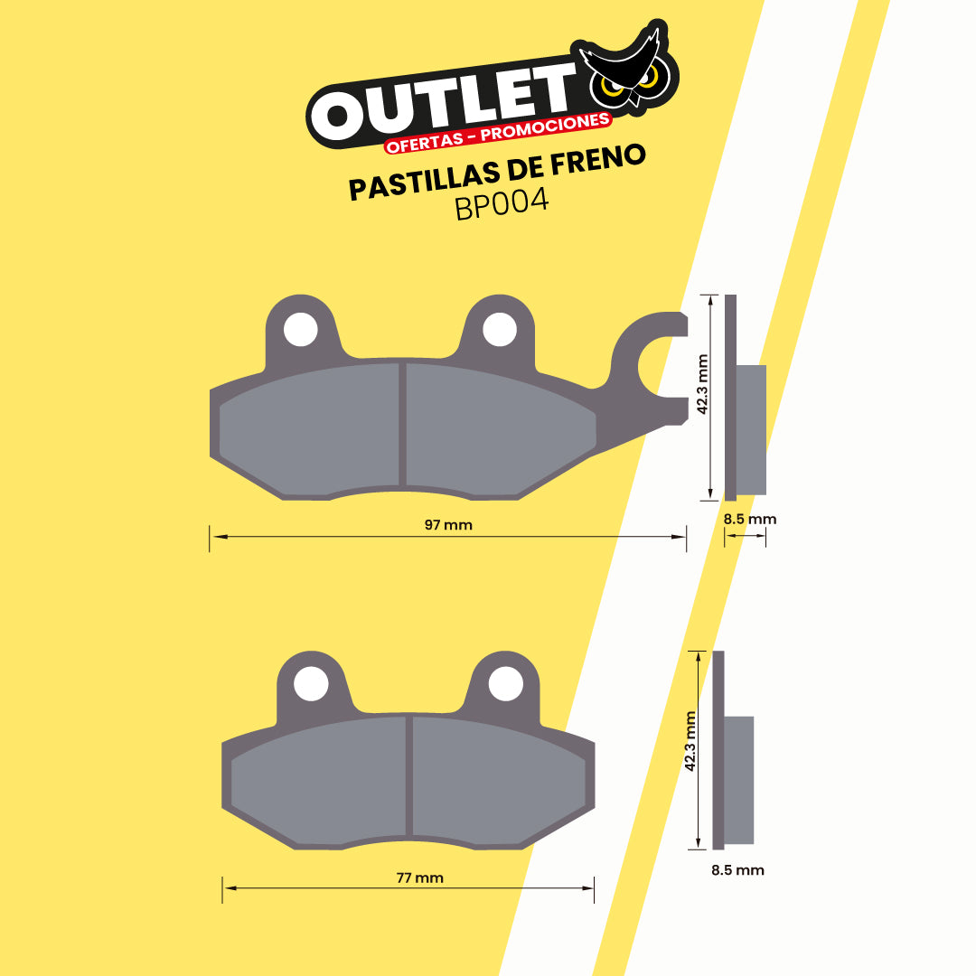 PASTILLAS DE FRENO PARA MOTOS - BP004 - CBI BRAKES