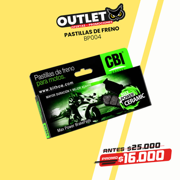 PASTILLAS DE FRENO PARA MOTOS - BP004 - CBI BRAKES