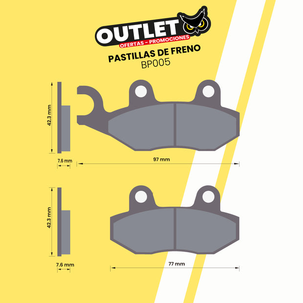 PASTILLAS DE FRENO PARA MOTOS - BP005 - CBI BRAKES