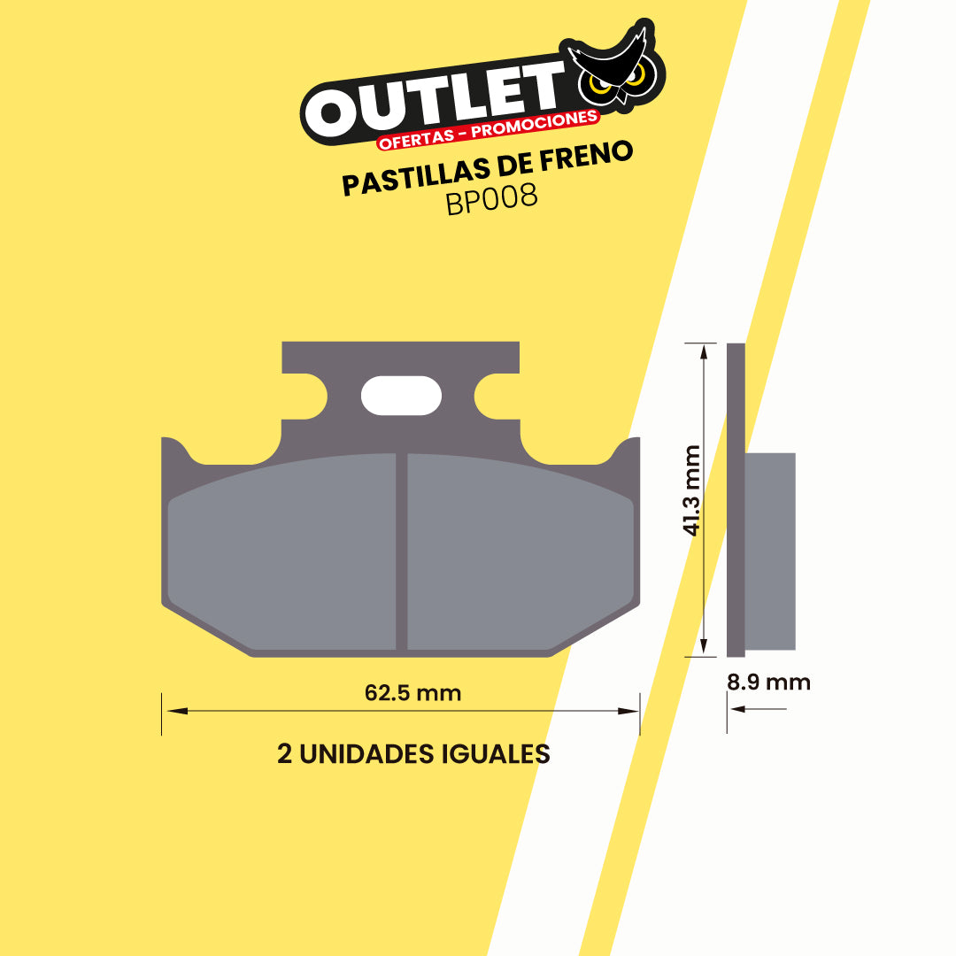 PASTILLAS DE FRENO PARA MOTOS - BP008 - CBI BRAKES