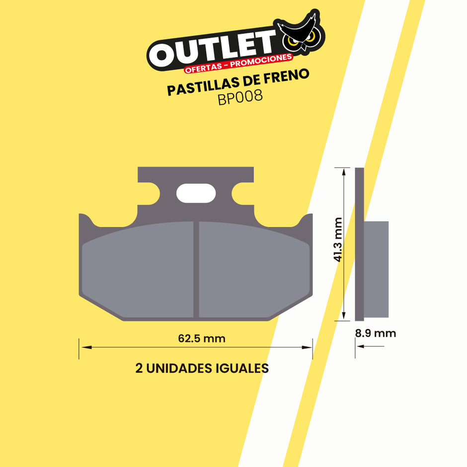 PASTILLAS DE FRENO PARA MOTOS - BP008 - CBI BRAKES