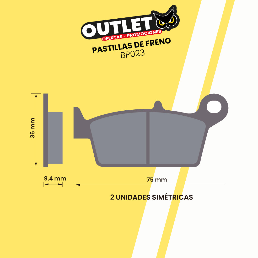 PASTILLAS DE FRENO PARA MOTOS - BP023 - CBI BRAKES