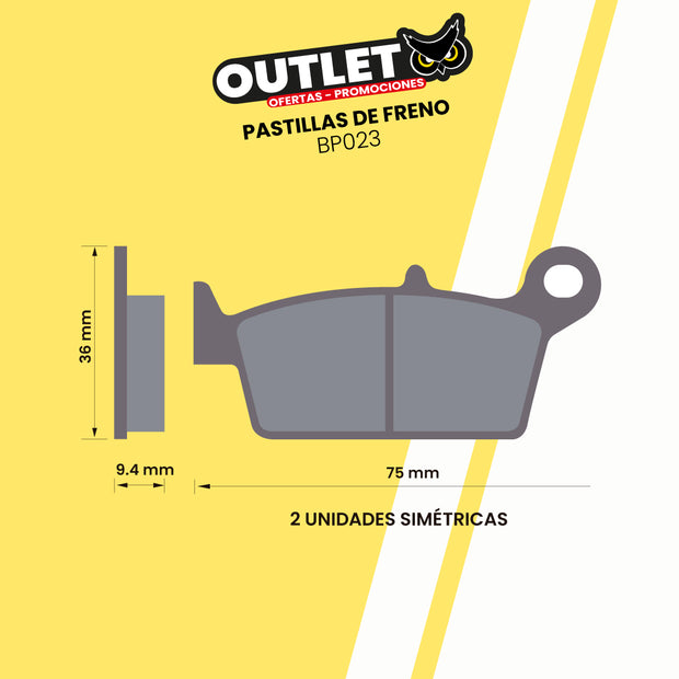 PASTILLAS DE FRENO PARA MOTOS - BP023 - CBI BRAKES