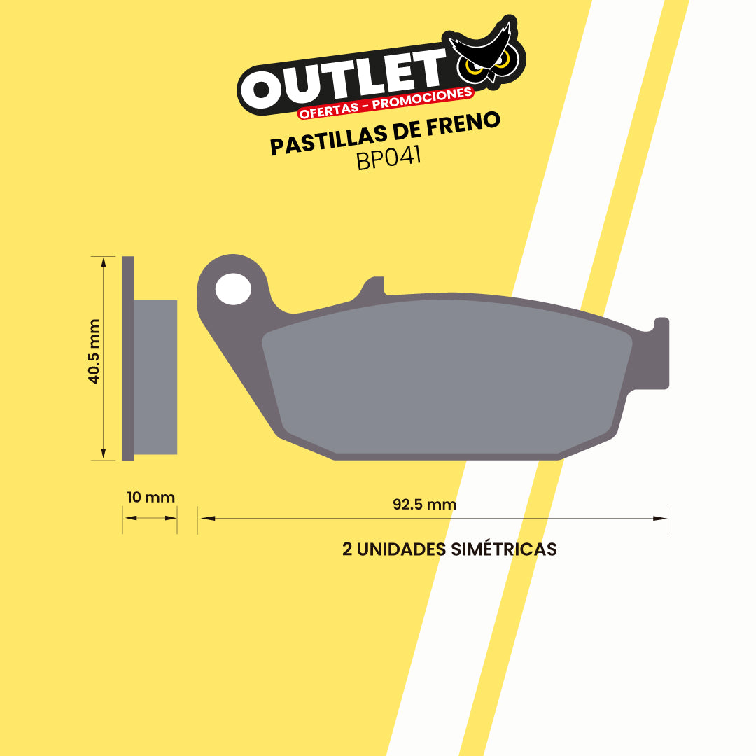 PASTILLAS DE FRENO PARA MOTOS - BP041 - CBI BRAKES