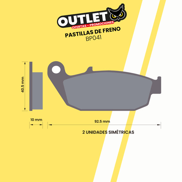 PASTILLAS DE FRENO PARA MOTOS - BP041 - CBI BRAKES
