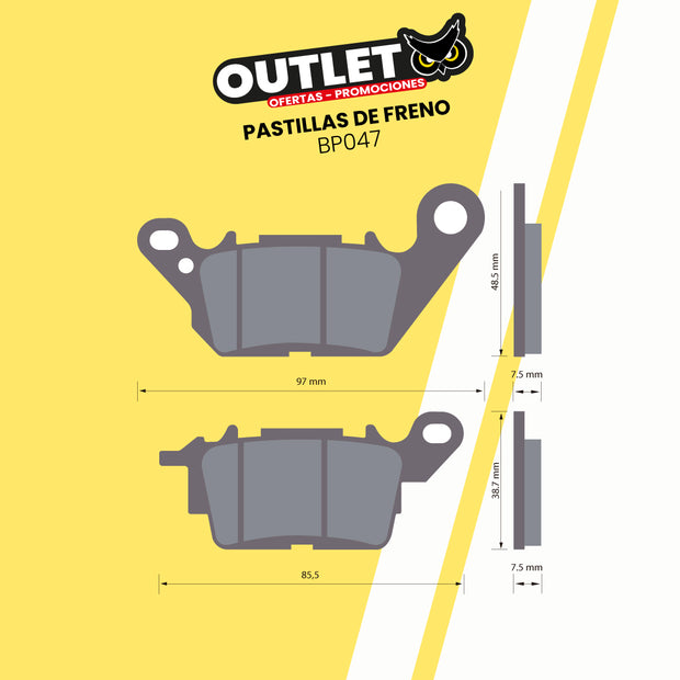 PASTILLAS DE FRENO PARA MOTOS - BP047 - CBI BRAKES