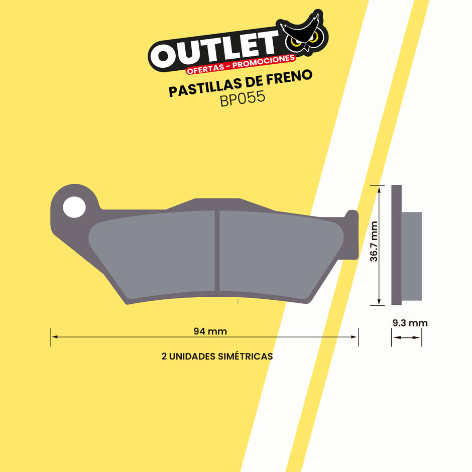 PASTILLAS DE FRENO PARA MOTOS - BP055 - CBI BRAKES