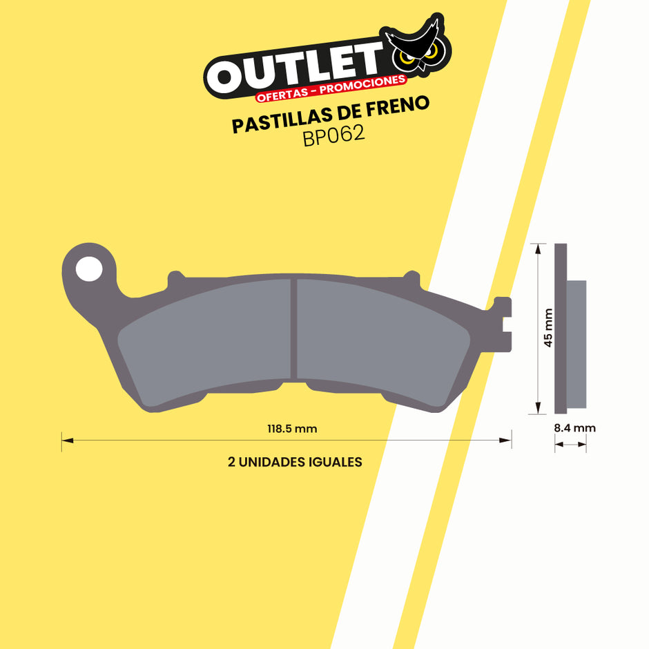 PASTILLAS DE FRENO PARA MOTOS - BP062 - CBI BRAKES