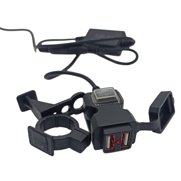 CARGADOR DOBLE USB ECONOMICO CON SWITCH