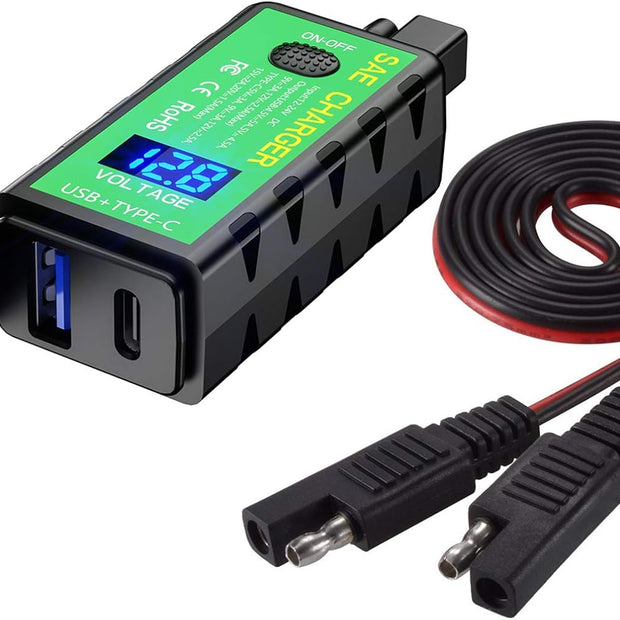 CARGADOR USB+USB TIPO C CARGA RAPIDA 5,1AH VERDE