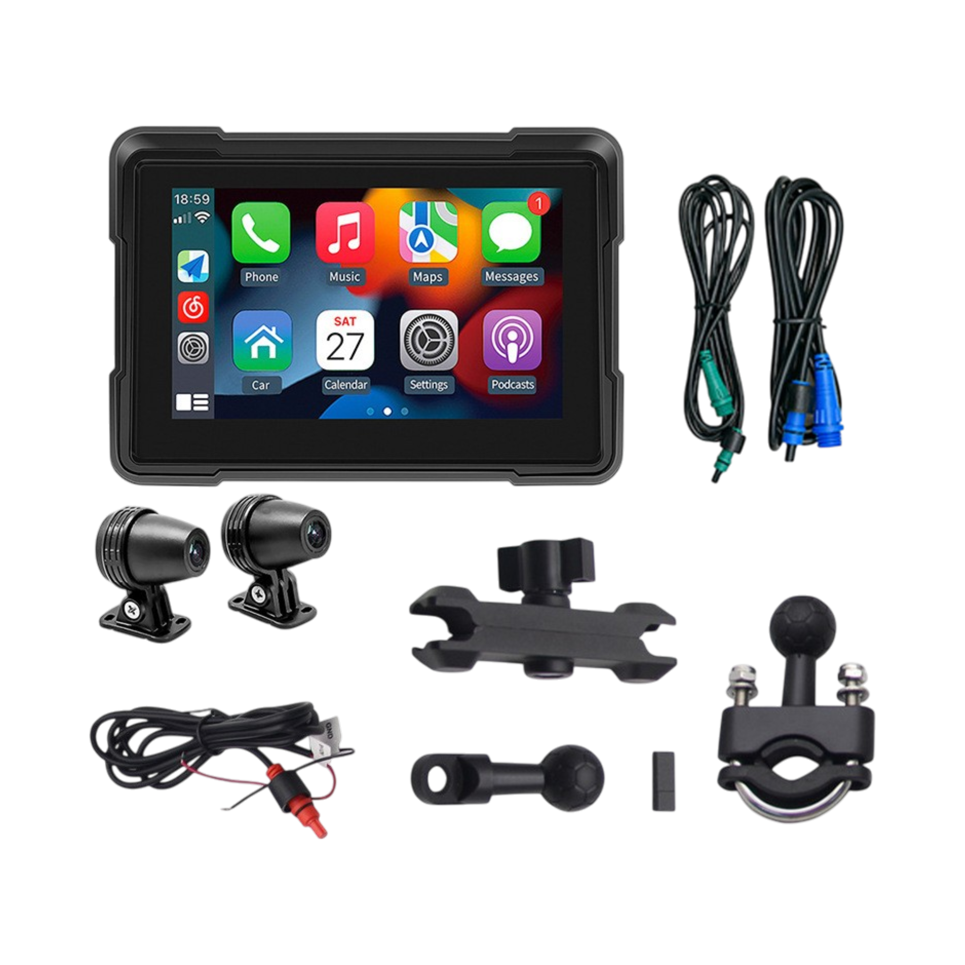 PANTALLA APPLE CARPLAY - ANDROID AUTO ECONOMICA + CÁMARAS DASHCAM