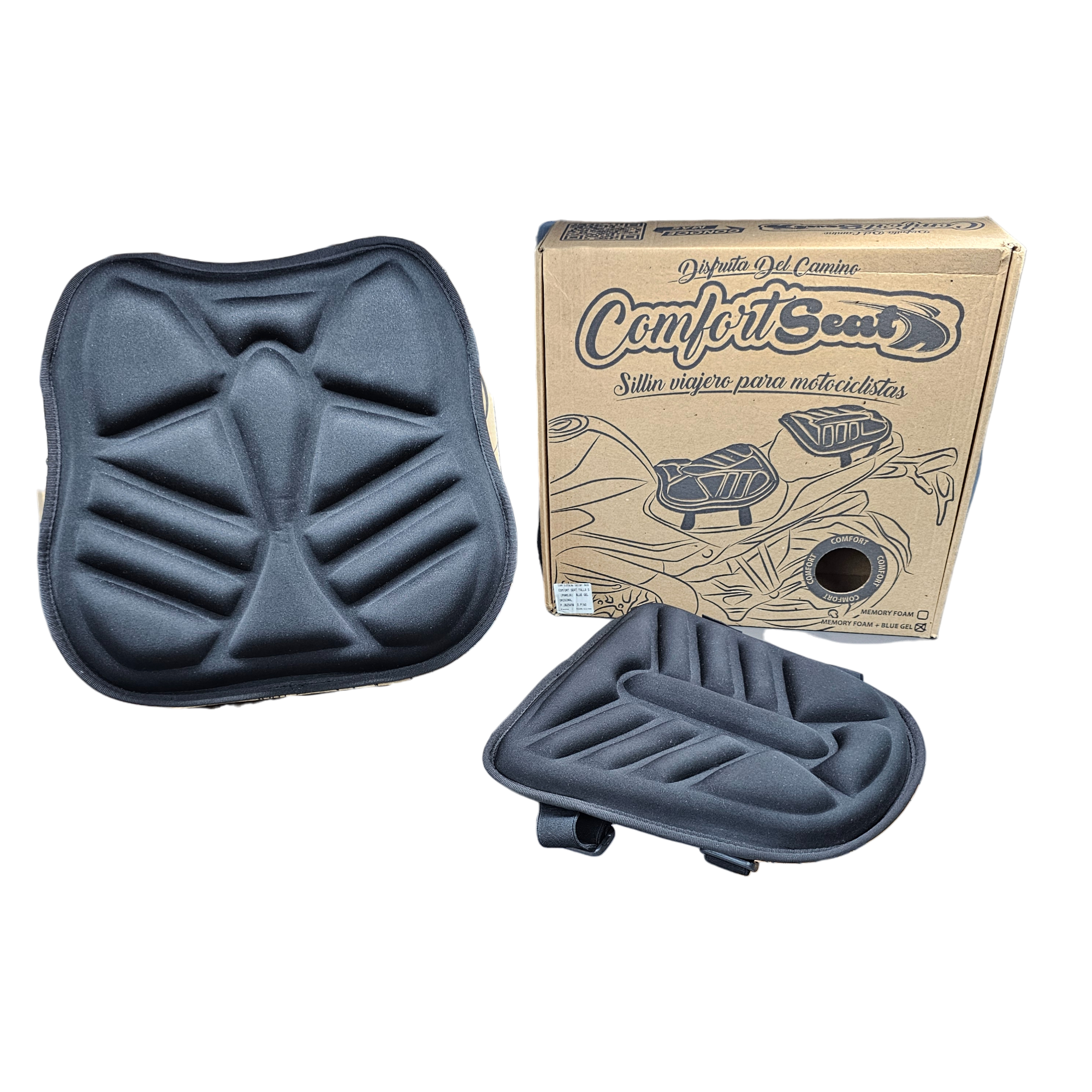 PAR DE COJINES PARA ASIENTO DE MOTO O COMFORT SEAT (GEL)