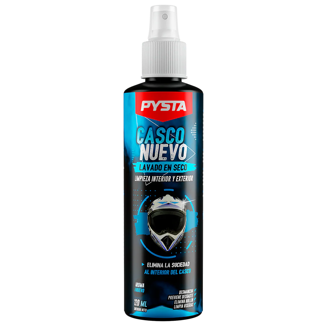 LIMPIADOR CASCO NUEVO INTERIOR Y EXTERIOR 220 ML PYSTA