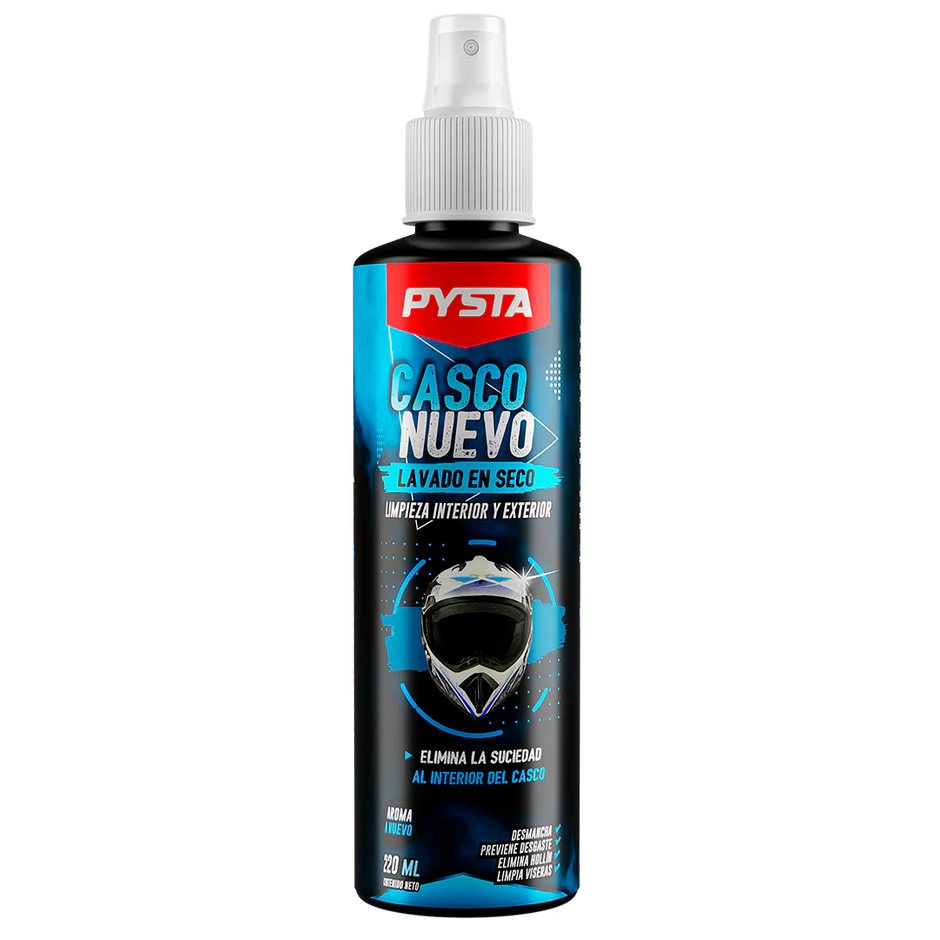 LIMPIADOR CASCO NUEVO INTERIOR Y EXTERIOR 220 ML PYSTA