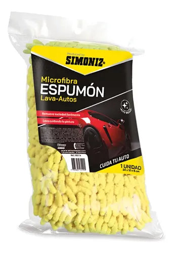 ESPUMON MICROFIBRA LAVA AUTOS AMARILLO SIMONIZ