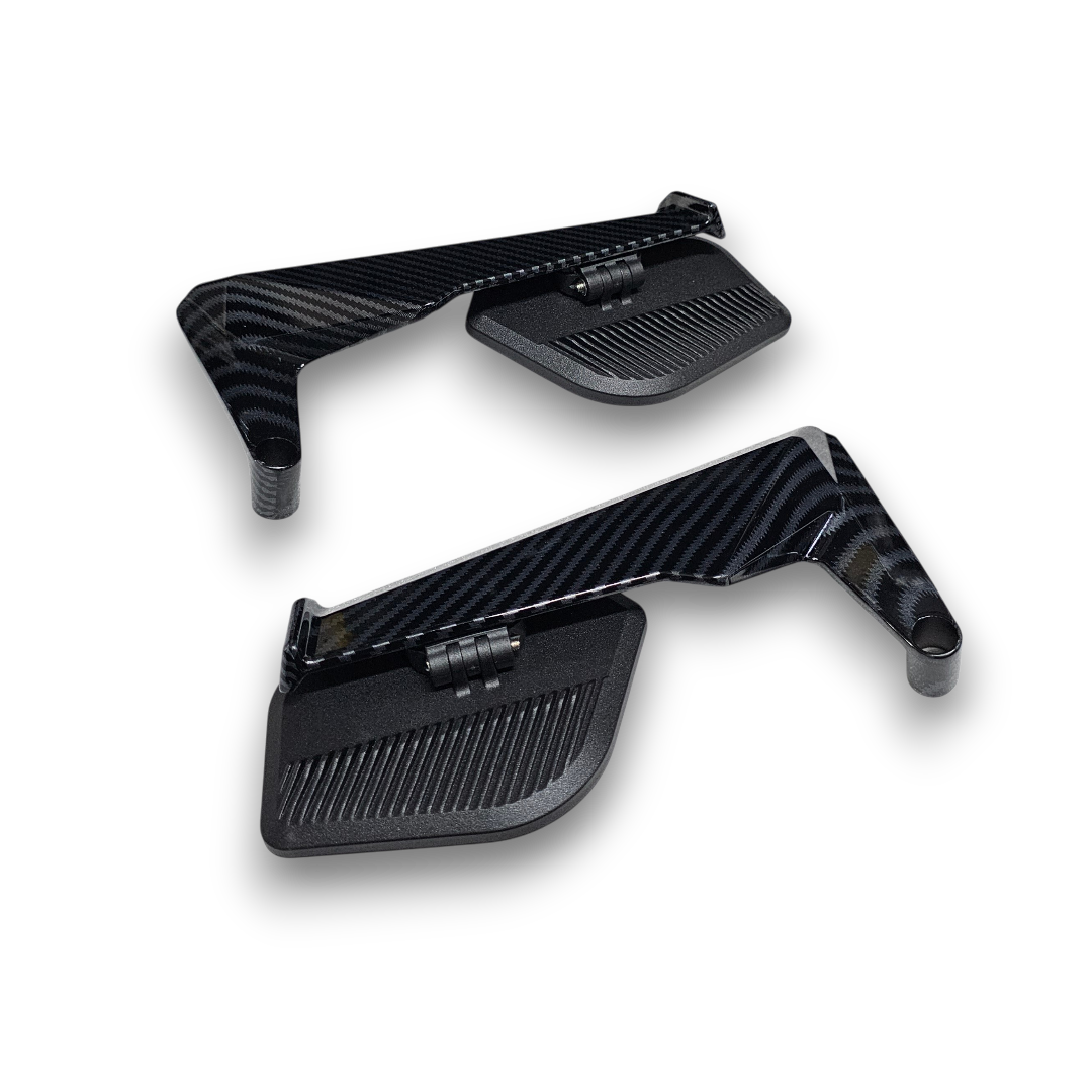 PAR ESPEJOS TIPO ALERON STEALTH MAX  VECTOR TIPO FIBRA DE CARBONO