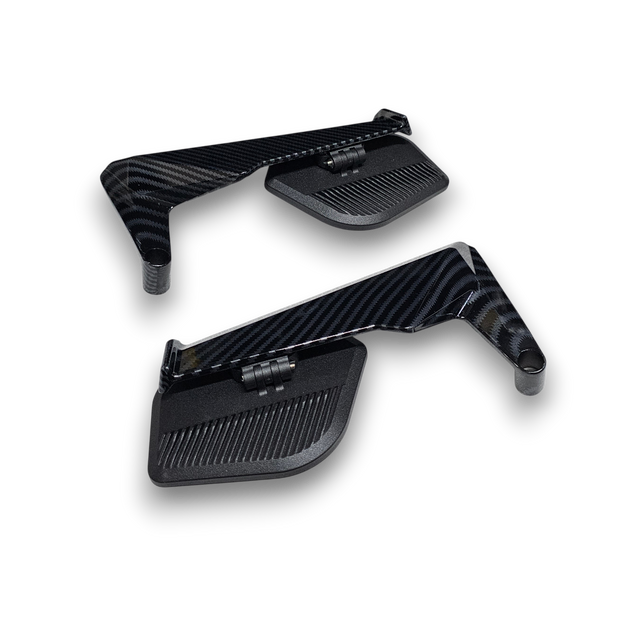 PAR ESPEJOS TIPO ALERON STEALTH MAX  VECTOR TIPO FIBRA DE CARBONO