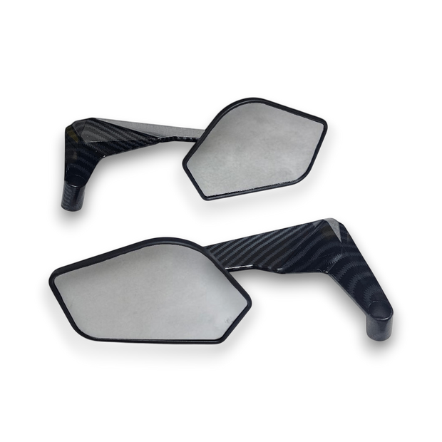 PAR ESPEJOS TIPO ALERON STEALTH MAX  VECTOR TIPO FIBRA DE CARBONO