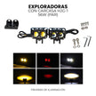 PAR EXPLORADORAS DOBLE LENTE DUAL COLOR CON CARCASA 56W HJG-1