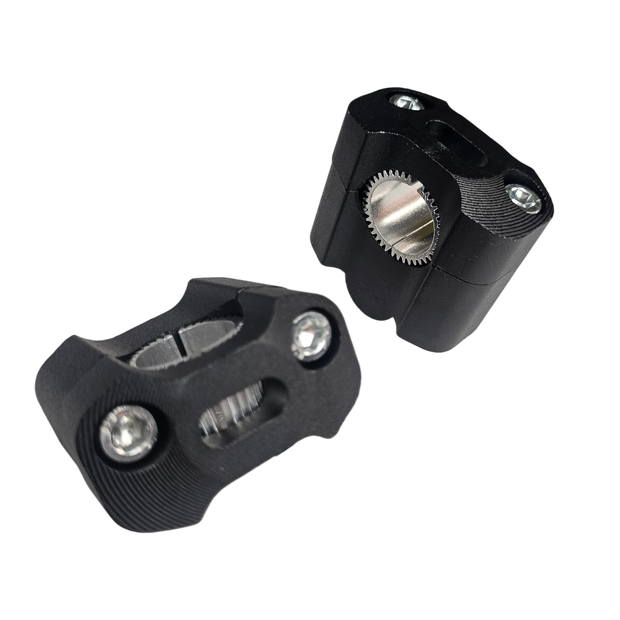 PAR EXTENSORES RECTOS DE MANUBRIO ALUMINIO + CALZAS