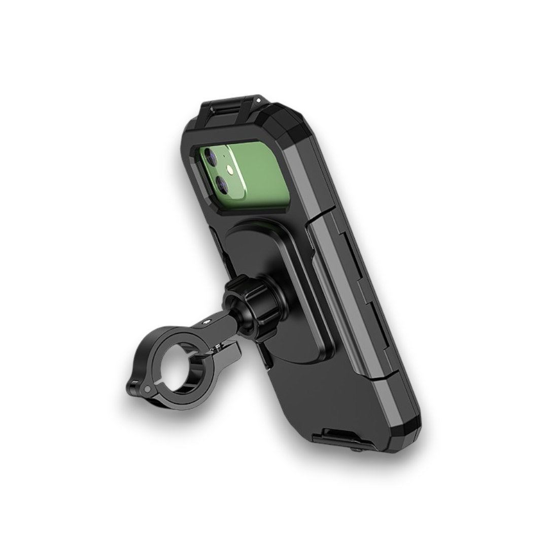 HOLDER  - SOPORTE DE CELULAR FULL IMPERMEABLE CON CARGADOR INALAMBRICO BRAZO CORTO